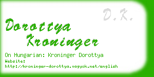 dorottya kroninger business card